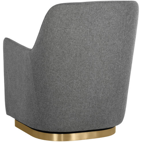 Marcela Belfast Koala Grey Swivel Lounge Chair, Swivel